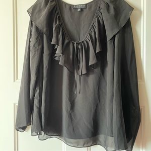 Eloquii Ruffle V-Neck Blouse
